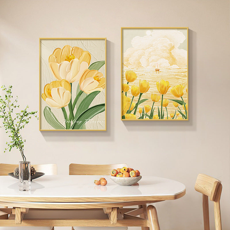 Framed Floral Canvas Artwork Homeandso