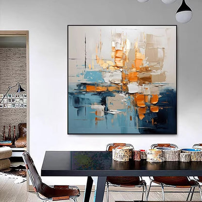 Textured Abstract Gold Leaf Canvas Wall Art Homeandso