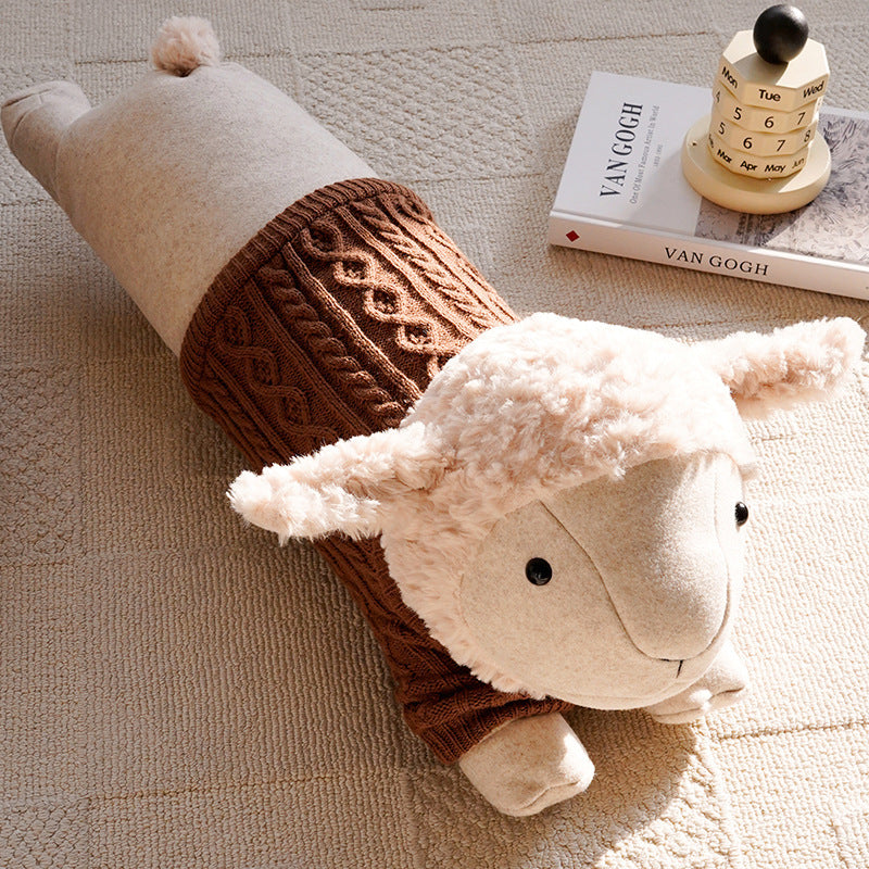 Adorable Plush Sheep Shaped Pillow