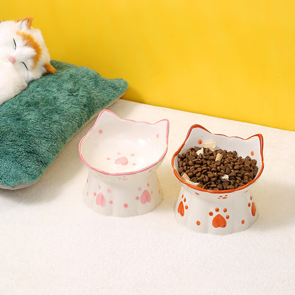 Cute Cat-Shaped Pet Food Bowl Homeandso