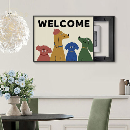 Whimsical Dog-Themed Framed Wall Art Homeandso