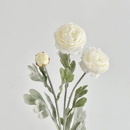 Realistic Faux Ranunculus Floral Arrangement