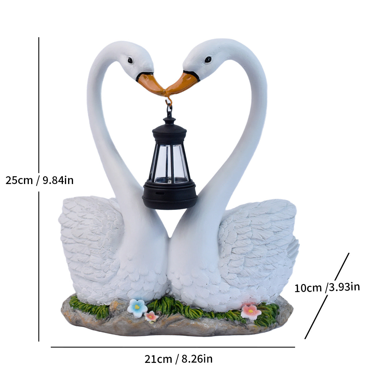 Swan Lantern Sculpture Homeandso