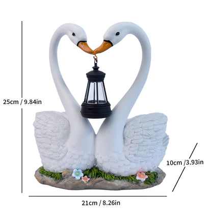 Swan Lantern Sculpture Homeandso