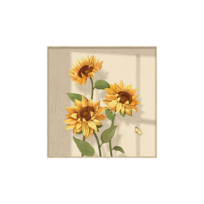 Cat and Sunflower Framed Wall Art Homeandso