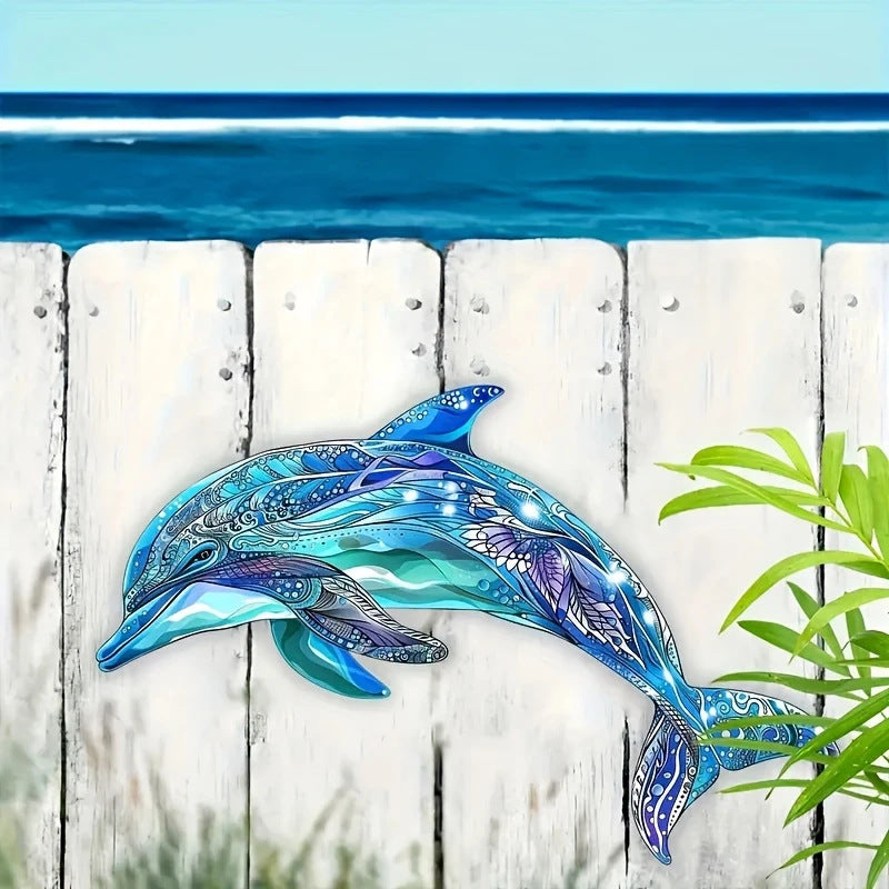 Artistic Dolphin Wall Sculpture Homeandso