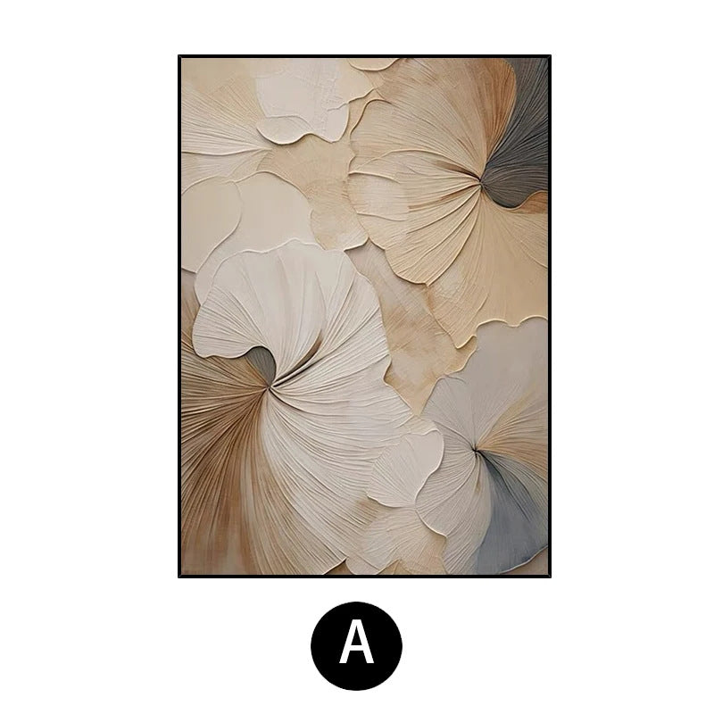 Floral Embossed Canvas Wall Art Homeandso