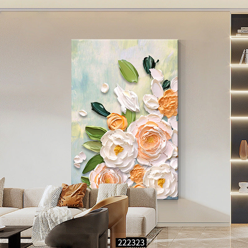 Floral Embellished Canvas Artwork Homeandso