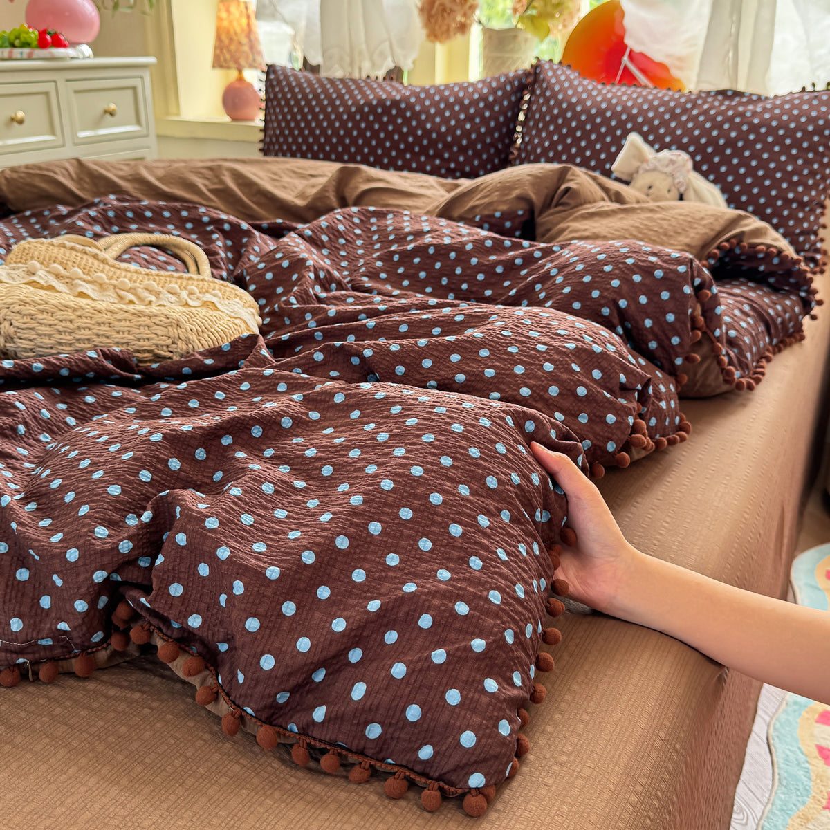 Playful Polka Dot Duvet Cover Set Homeandso