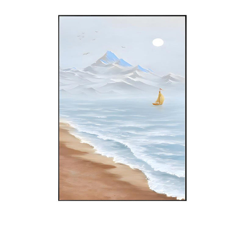 Coastal Beach Landscape Framed Wall Art Homeandso