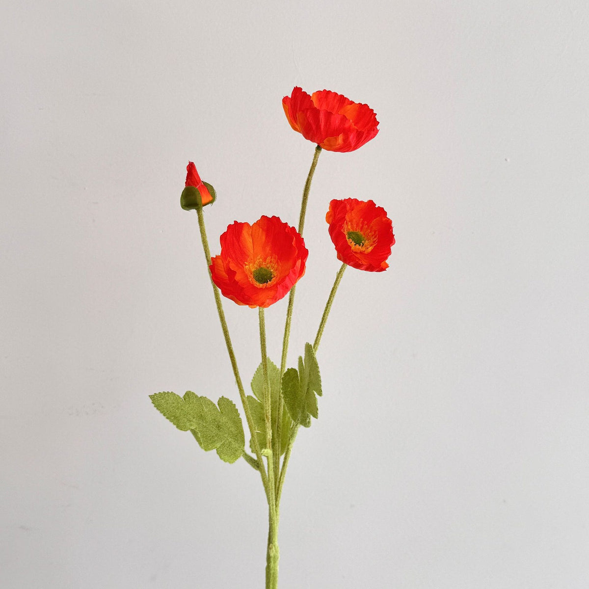 Realistic Poppy Floral Stem for Flower Arrangements