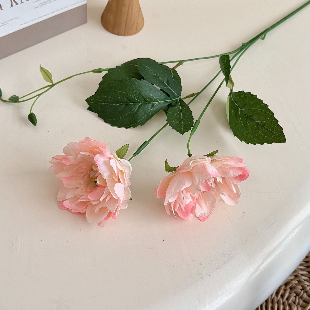 Lifelike Peony Flower Stem