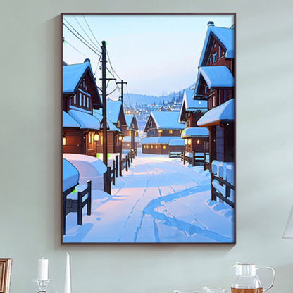 Winter Wonderland Scene Framed Wall Art Homeandso