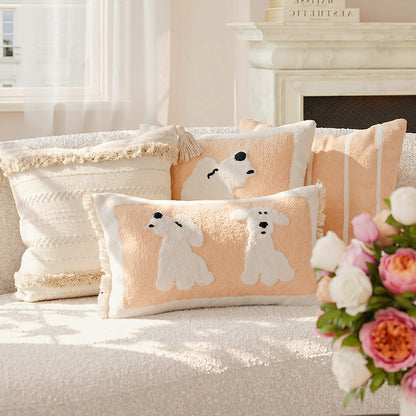 Decorative Dog-Themed Accent Pillow for Sofa Decoration
