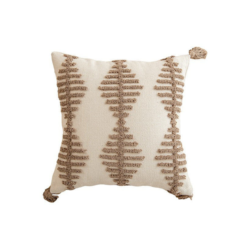 Textured Bohemian Throw Pillow