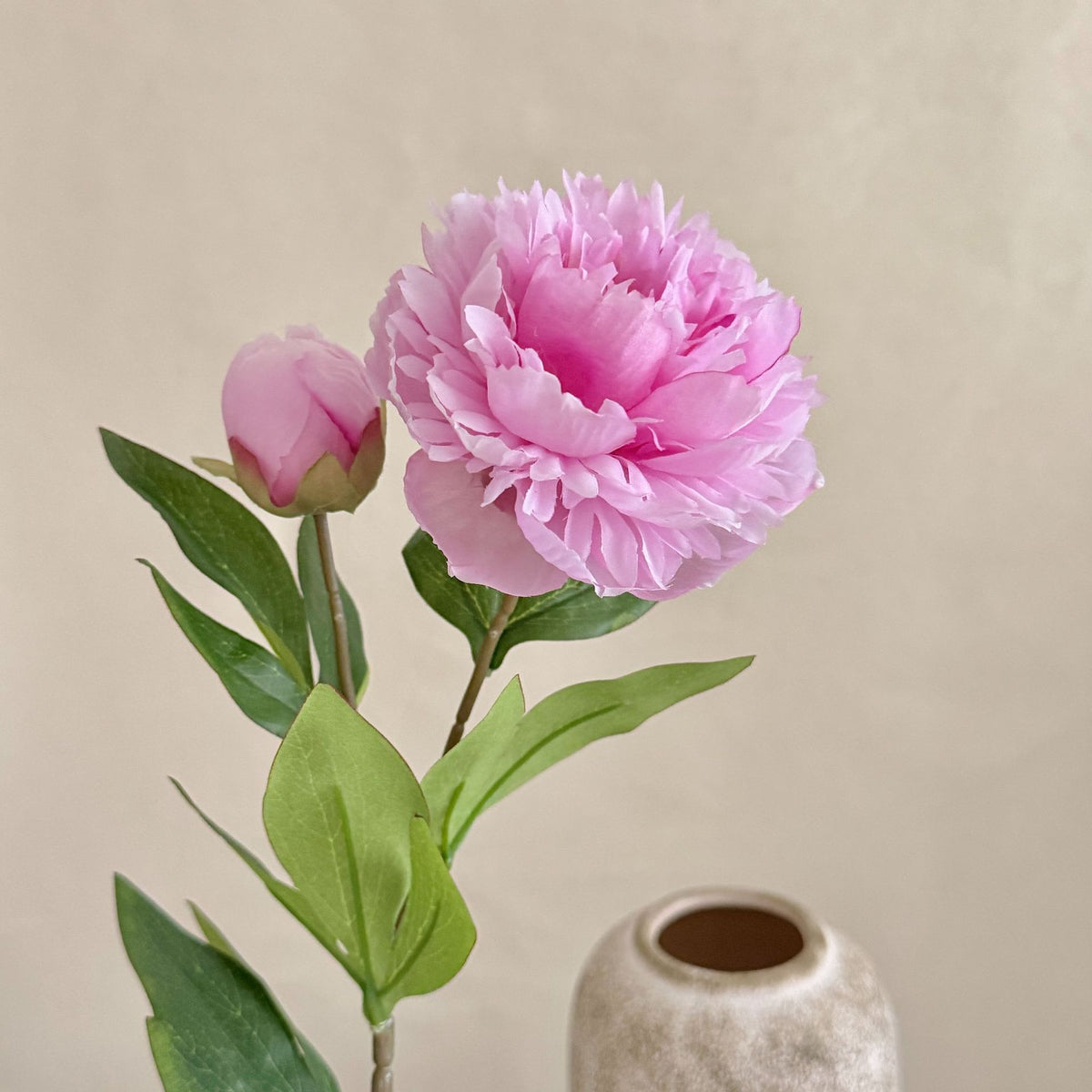 Realistic Peony Floral Stem for Home Decor