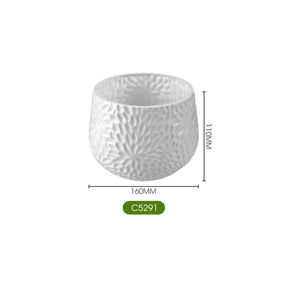 Textured Ceramic Flower Planter Homeandso
