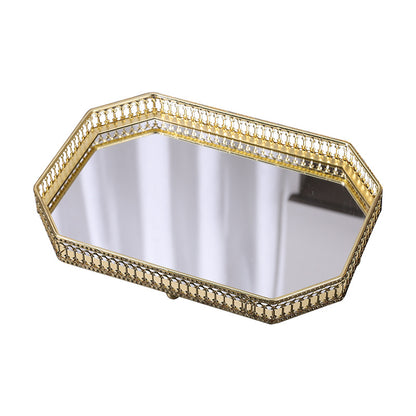 Elegant Mirrored Decorative Serving Tray Homeandso