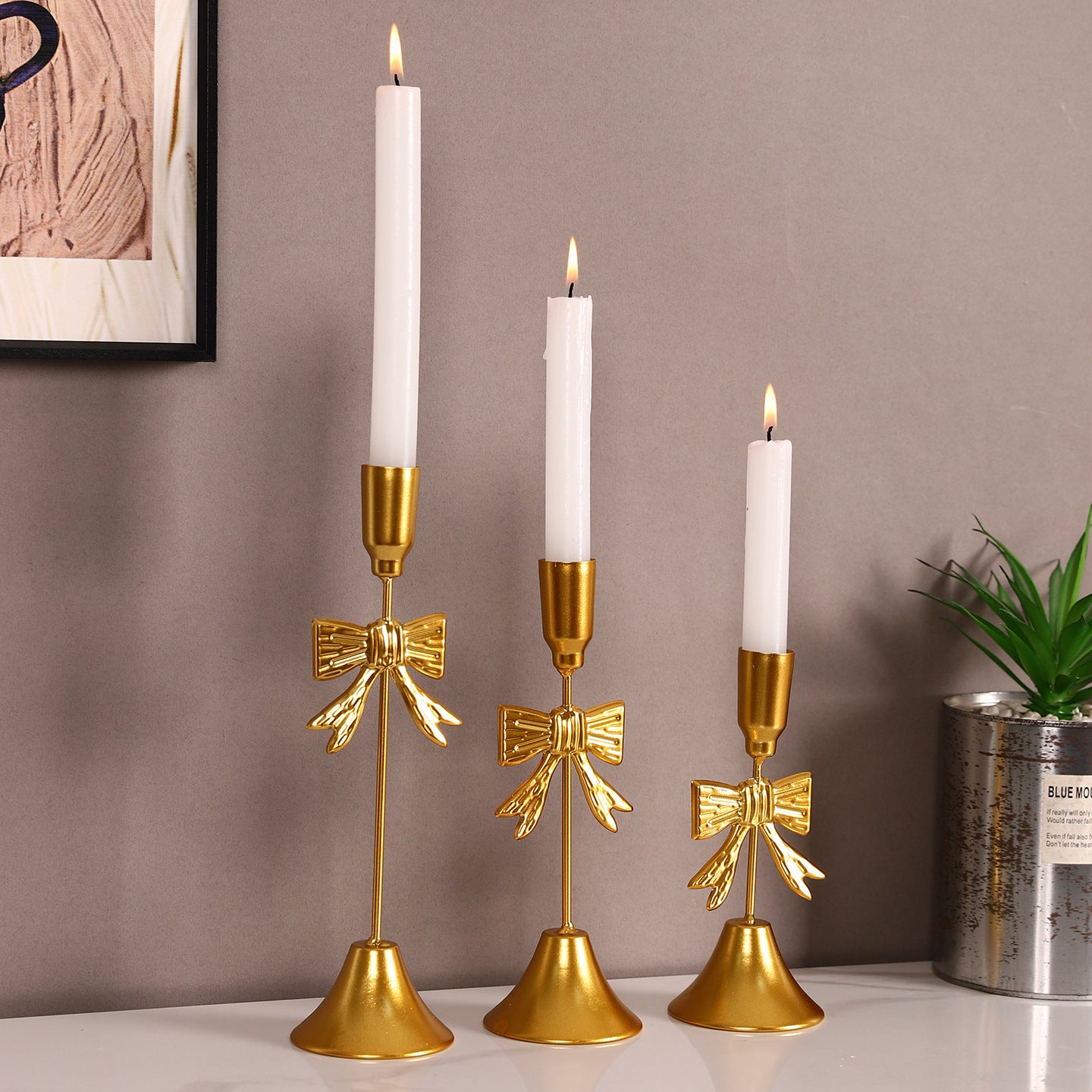 Elegant Bow-Shaped Decorative Candle Holder Homeandso