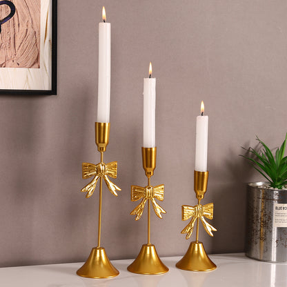 Elegant Bow-Shaped Decorative Candle Holder Homeandso