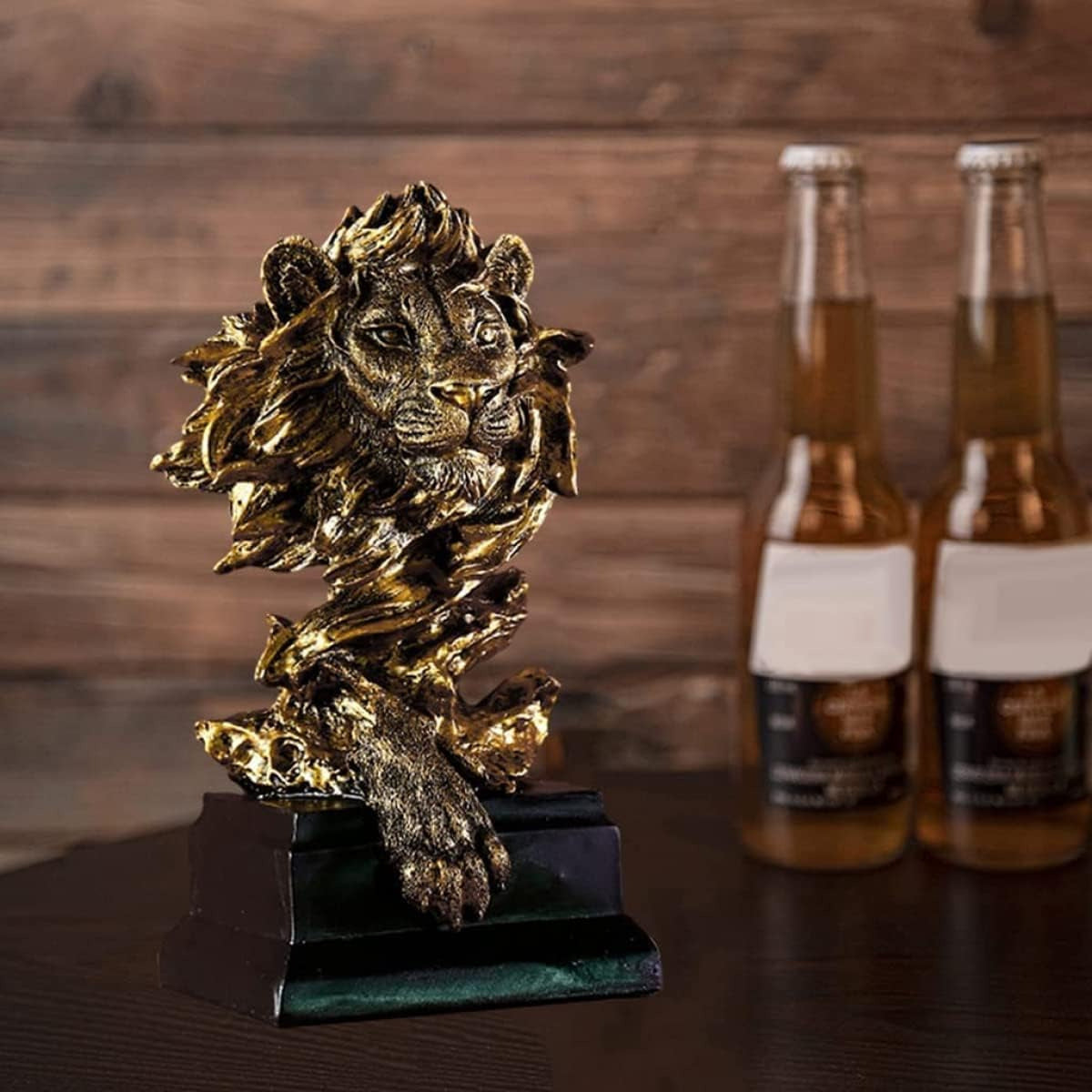 Artistic Lion Head Sculpture Homeandso