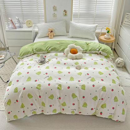 Playful Heart Pattern Duvet Cover Set Homeandso