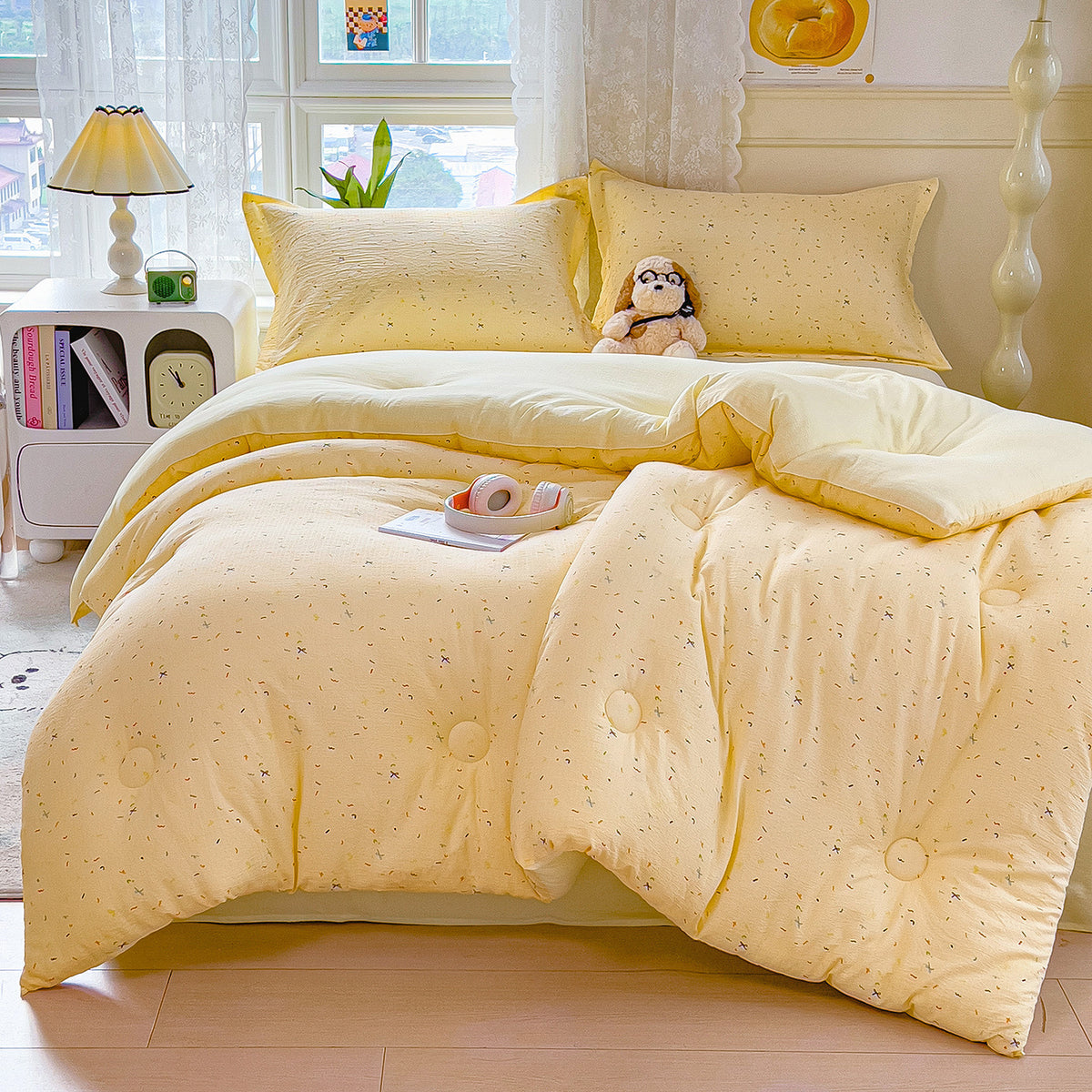 Heart Patterned Quilt Set Homeandso