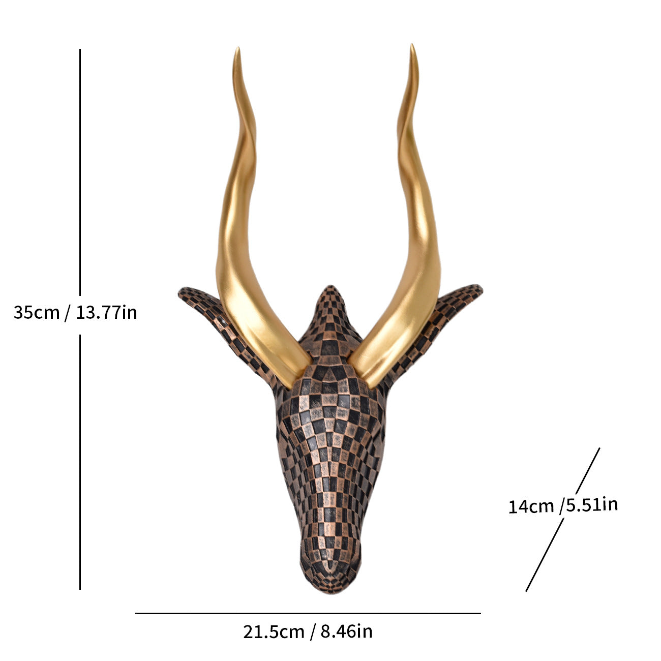Artistic Wall Mounted Deer Head Sculpture Homeandso