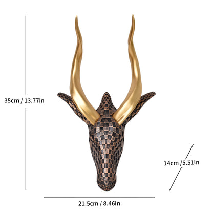 Artistic Wall Mounted Deer Head Sculpture Homeandso