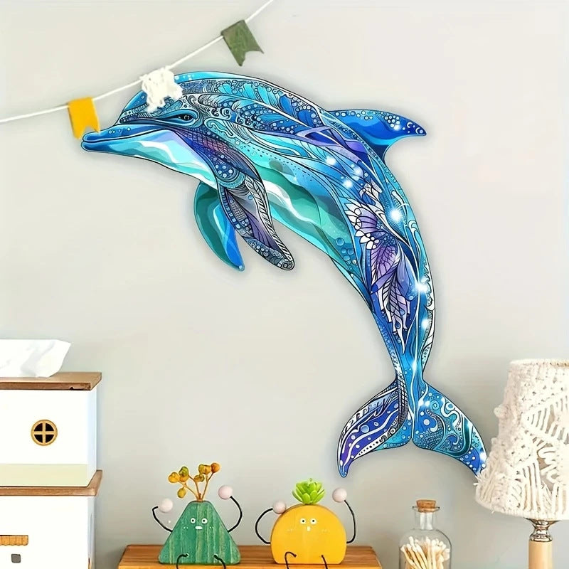 Artistic Dolphin Wall Sculpture Homeandso