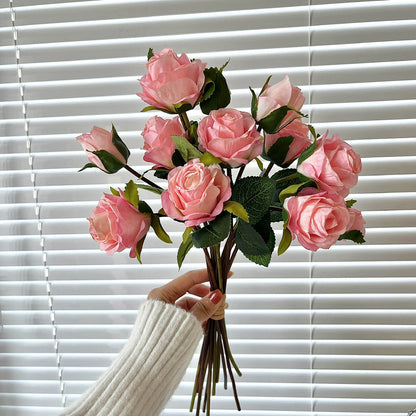Lifelike Artificial Rose Bouquet