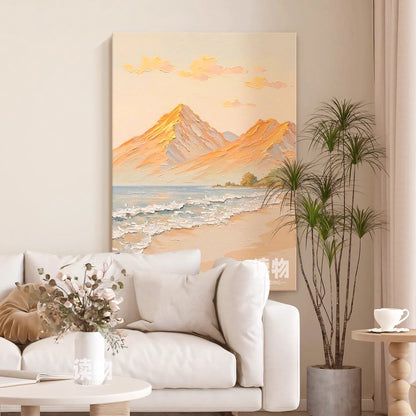 Impressionist Coastal Landscape Canvas Art Print Homeandso
