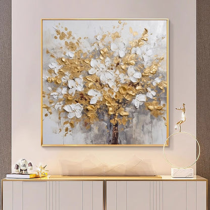 Elegant Floral Relief Canvas Artwork Homeandso