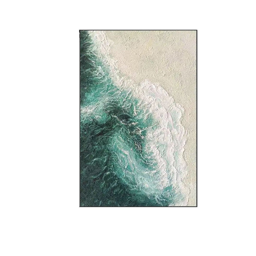 Coastal Waves Textured Canvas Art Homeandso