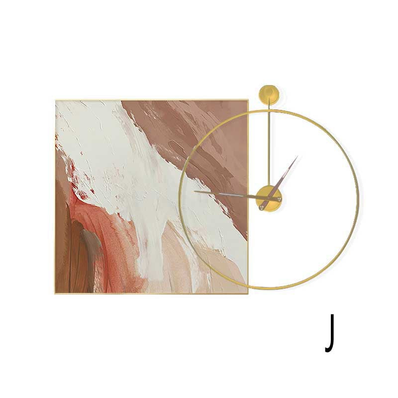 Artistic Wall Clock and Framed Abstract Artwork Homeandso