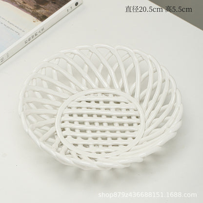 Woven Ceramic Decorative Bowl Homeandso