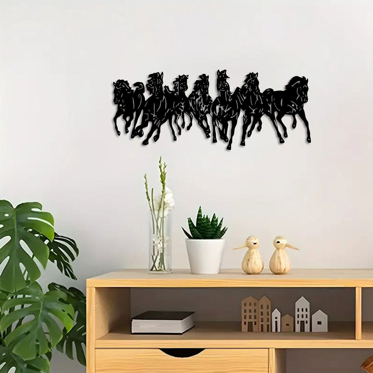 Decorative Galloping Horse Silhouette Wall Art Homeandso