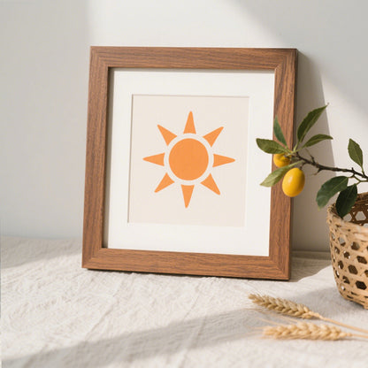 Minimalist Sun-Themed Art Print Frame