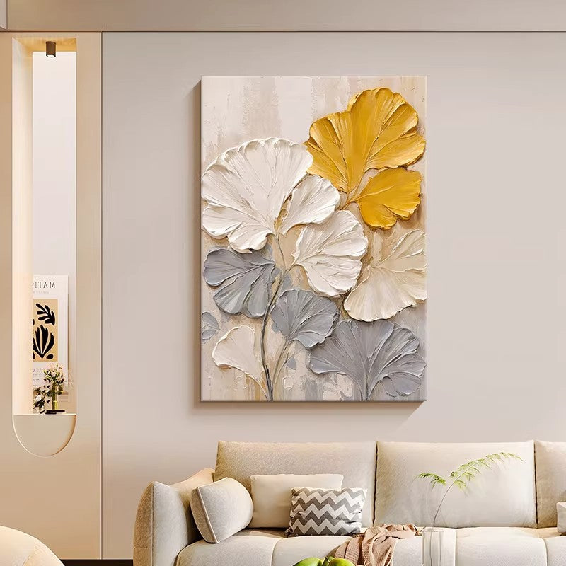 Textured Floral Relief Canvas Artwork Homeandso