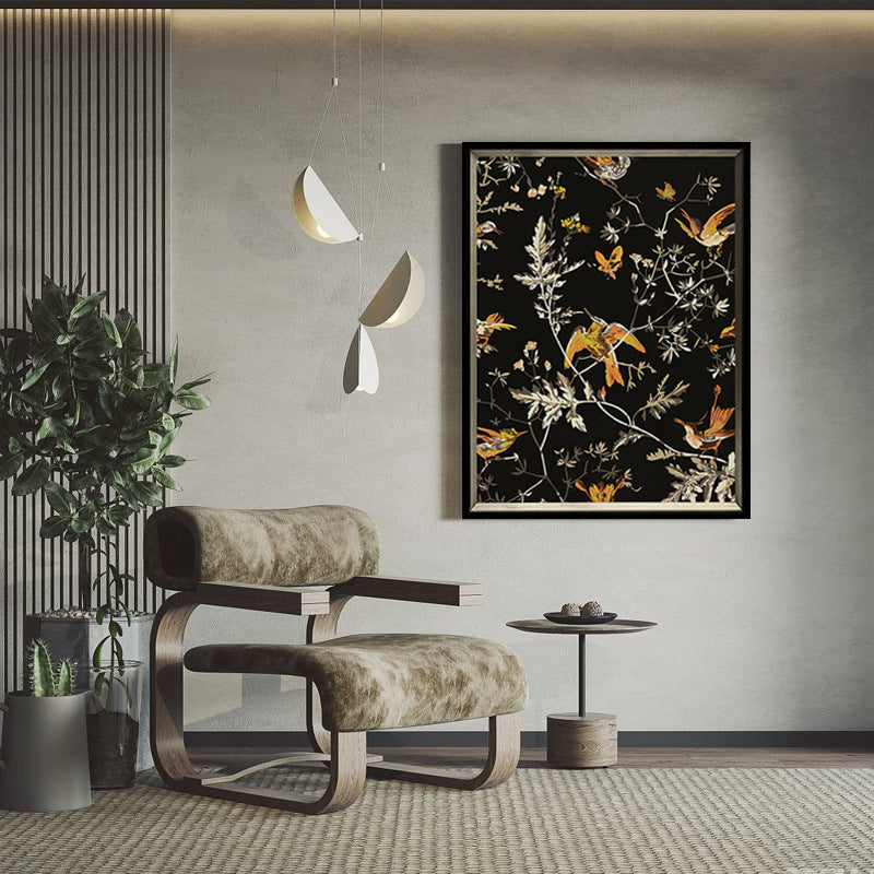 Decorative Framed Bird and Floral Artwork Homeandso