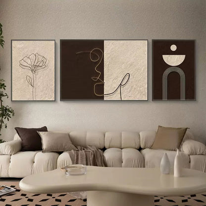 Abstract Line Art Trio Set Homeandso