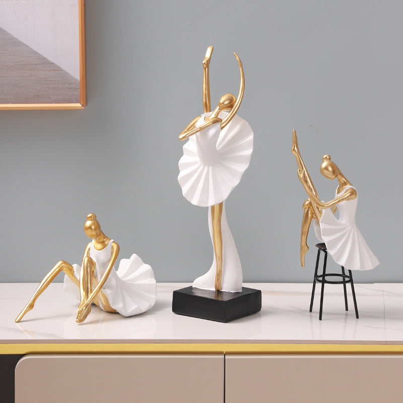 Elegant Dancing Figure Sculpture Homeandso