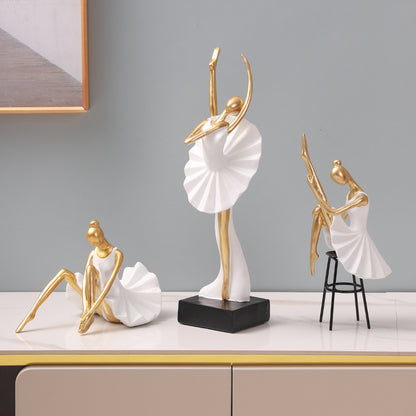 Elegant Dancing Figure Sculpture Homeandso