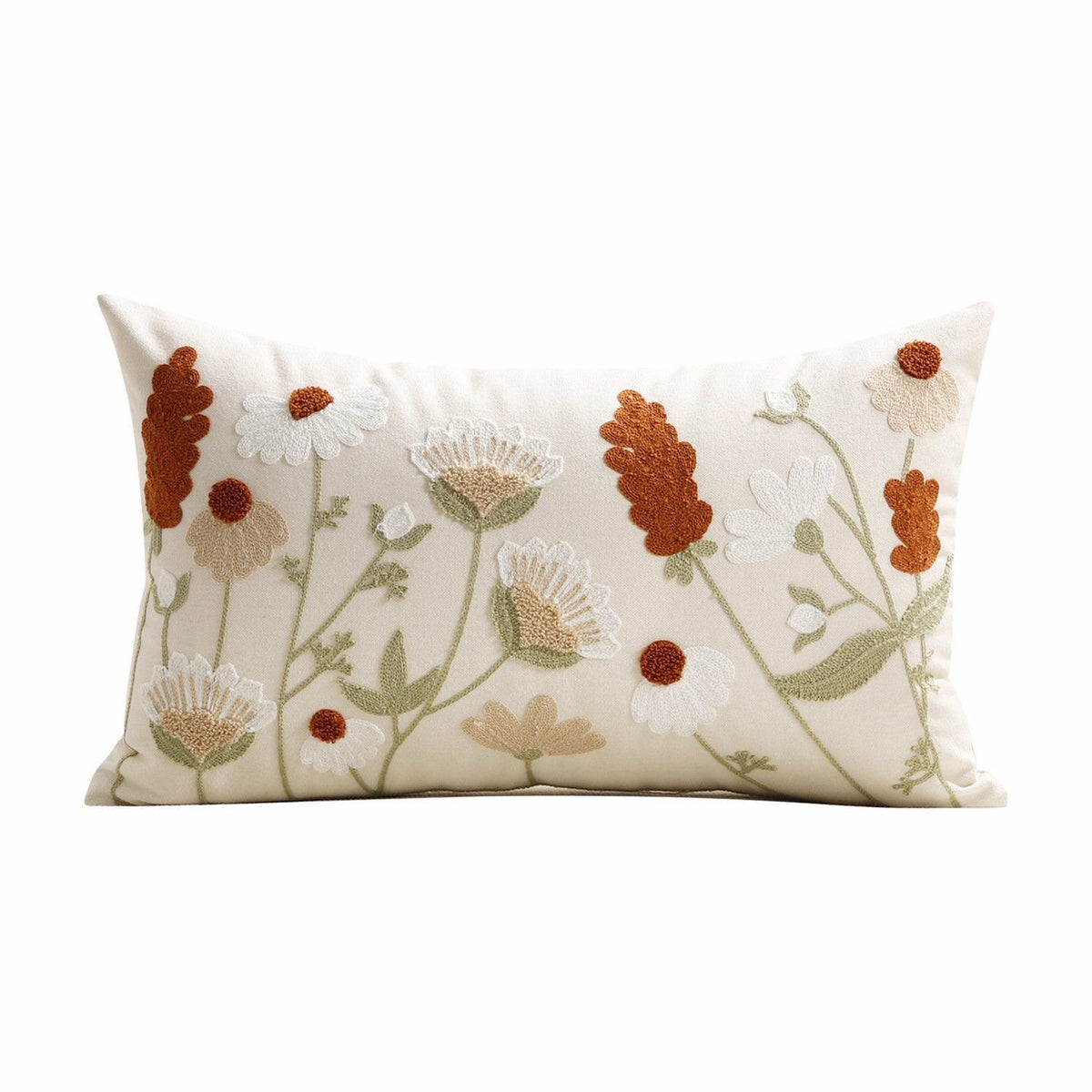 Besticktes Blumenkissen