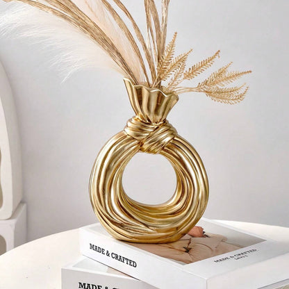 Artistic Knot-Shaped Ring Vase Homeandso