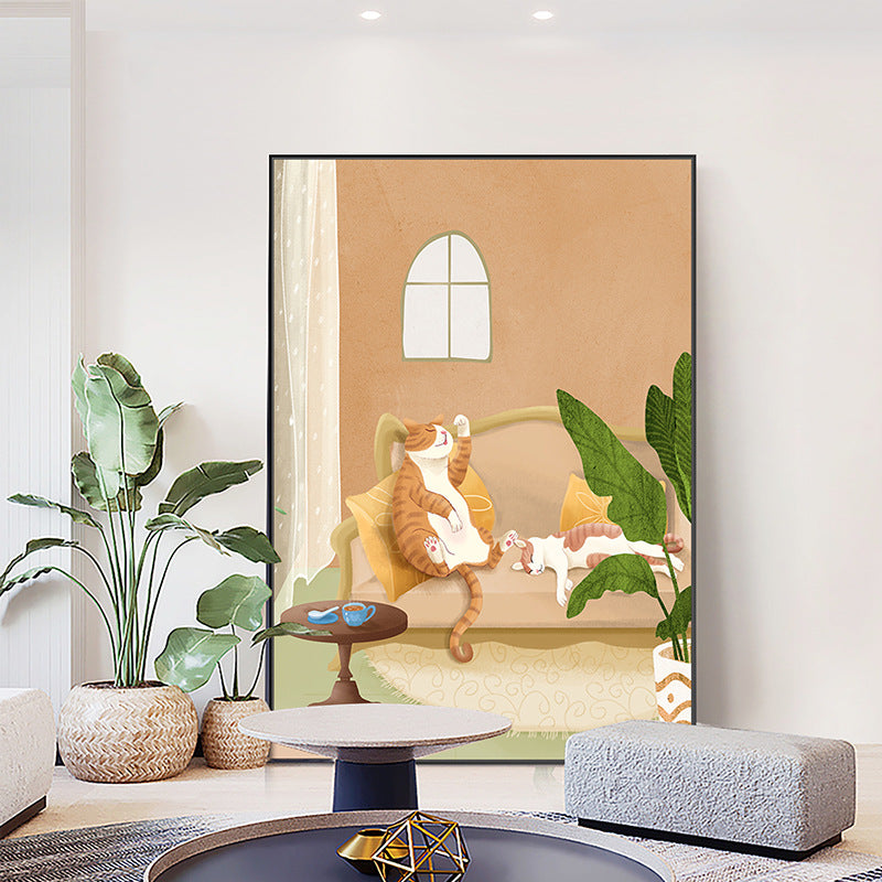 Whimsical Kitchen Scene Framed Art Print Homeandso