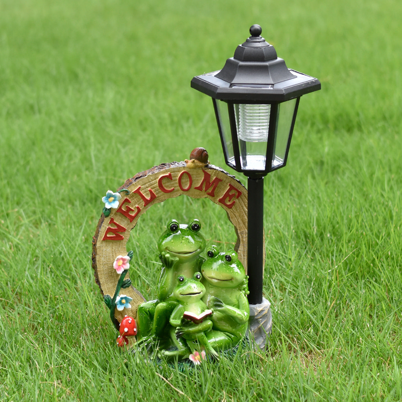 Decorative Welcome Frog Lantern Homeandso