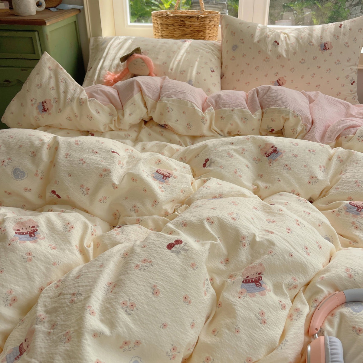 Playful Cartoon Duvet Cover Set Homeandso
