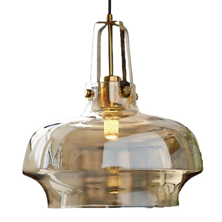 Vintage Industrial Style Glass Pendant Lamp
