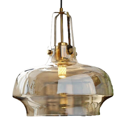 Vintage Industrial Style Glass Pendant Lamp